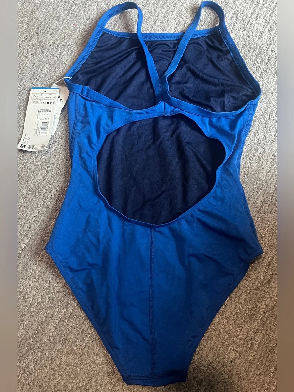 Team MaxLife Swimsuit Solid FL Light Drop Back Sports Athletic Training Suit 34